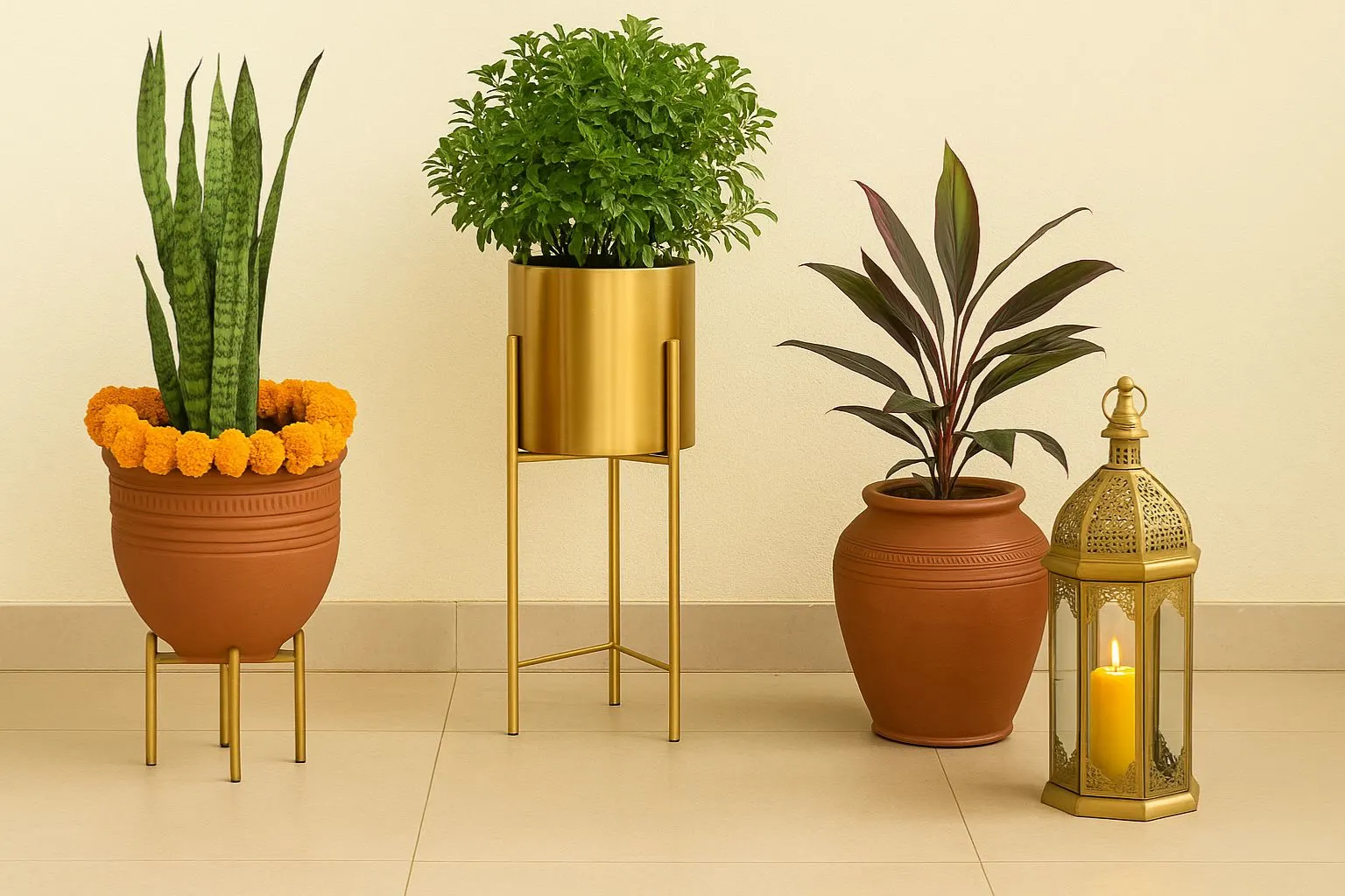 Trending Planter Styles for a Luxurious Diwali Look - Urban Plant